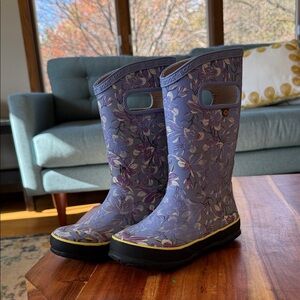 BOGS Purple and Yellow Floral Boots